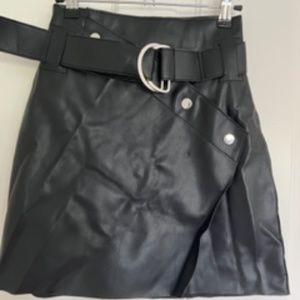 Leather skirt (black, 0)